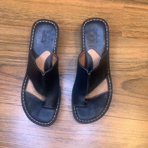 Born Black Slide Sandals